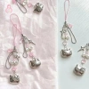 Dây điện thoại di động mèo con anime - Đồ trang trí thủ công cườm dangle DIY, phụ kiện trang sức 6