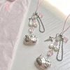 Dây điện thoại di động mèo con anime - Đồ trang trí thủ công cườm dangle DIY, phụ kiện trang sức 7