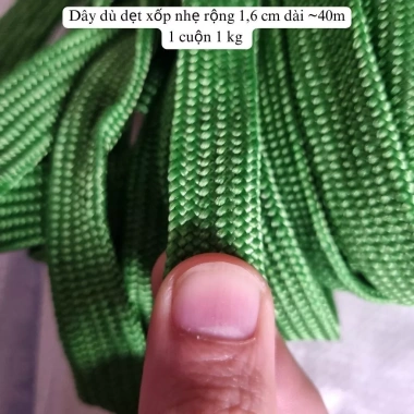 Dây dù dẹt to bè xanh - Buộc hàng, treo võng, dây kéo cắm trại, buộc bạt 67k 5