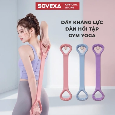 Dây Kéo Đàn Hồi SOVEXA Số 8 Co Giãn - Kháng Lực Tập Tay Vai Lưng Gym Yoga Nhà Nam Nữ 28.000 VND