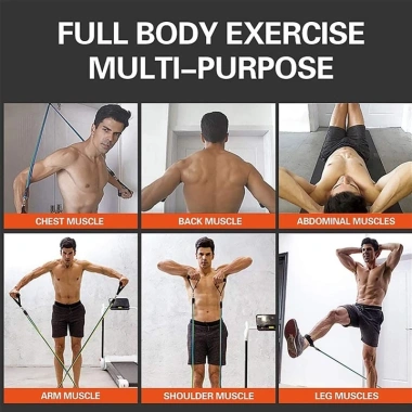 Dây kéo kháng lực 5 dây ngũ sắc - Tập gym hiệu quả, giảm giá 169k (giá gốc 202.8k)