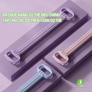 Dây kéo số 8 cao cấp 6 cấp độ - Kháng lực tập tay, vai, lưng, 6 ống điều chỉnh - Giá chỉ 69.000đ - Khoesport