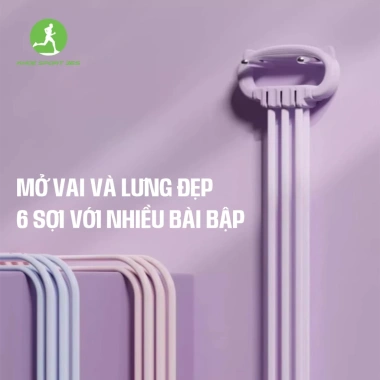 Dây kéo số 8 cao cấp 6 cấp độ - Kháng lực tập tay, vai, lưng, 6 ống điều chỉnh - Giá chỉ 69.000đ - Khoesport