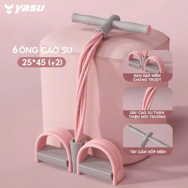 Dây Kéo Tập Bụng Kháng Lực 6 Ống Yasu - Đốt Mỡ, Tăng Cơ, Giảm Cân, Giá Ưu Đãi 64.000 10