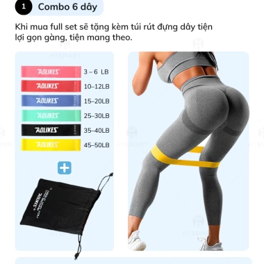 Dây Kháng Lực Aolikes A-3.601 Miniband Tập Gym Cardio Yoga Nam Nữ - Giá 29.000₫