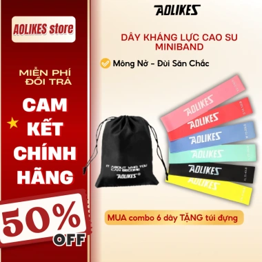 Dây kháng lực AOLIKES tập chân, gym yoga miniband cao su đàn hồi - Thay thế tạ nặng, giá chỉ 27.000 VND