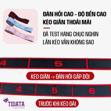 Dây kháng lực đa năng 12 cấp độ - Đàn hồi Yoga & Gym, tập tay, vai, toàn thân, 59.000₫ 4