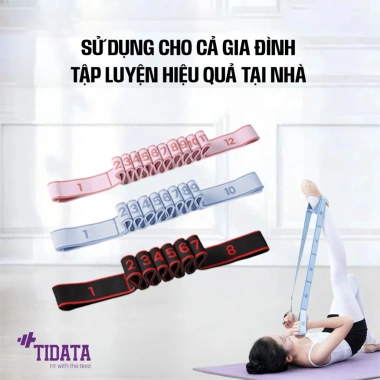 Dây kháng lực đa năng 12 cấp độ - Đàn hồi Yoga & Gym, tập tay, vai, toàn thân, 59.000₫ 5