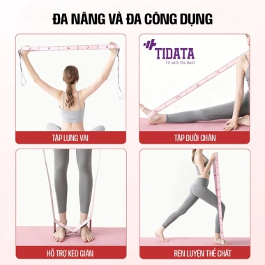 Dây kháng lực đa năng 12 cấp độ - Đàn hồi Yoga & Gym, tập tay, vai, toàn thân, 59.000₫ 7