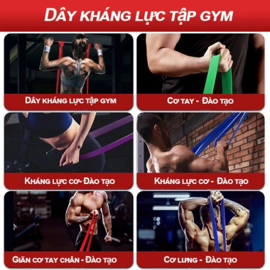 Dây Kháng Lực Đa Năng Tăng Độ Khó, Giãn Cơ Hiệu Quả, Nhẹ Gọn Dễ Mang Đi Du Lịch
