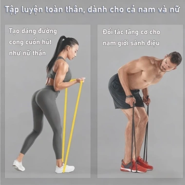 Dây Kháng Lực Đa Năng Tăng Độ Khó, Giãn Cơ Hiệu Quả, Nhẹ Gọn Dễ Mang Đi Du Lịch 9 Dây Kháng Lực Đa Năng Tăng Độ Khó, Giãn Cơ Hiệu Quả, Nhẹ Gọn Dễ Mang Đi Du Lịch 9
