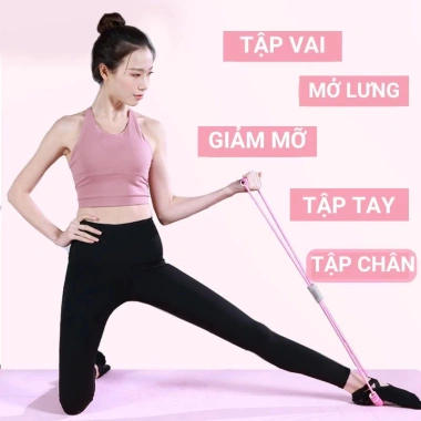 Dây Kháng Lực Đàn Hồi 8 Đầu Tập Gym Tại Nhà - Giảm Mỡ Bắp Tay, Săn Chắc Vòng 1 2 Dây Kháng Lực Đàn Hồi 8 Đầu Tập Gym Tại Nhà - Giảm Mỡ Bắp Tay, Săn Chắc Vòng 1 2