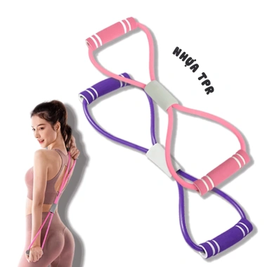 Dây Kháng Lực Đàn Hồi 8 Đầu Tập Gym Tại Nhà - Giảm Mỡ Bắp Tay, Săn Chắc Vòng 1