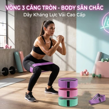 Dây Kháng Lực Đàn Hồi SOVEXA Miniband 3 Mức Co Giãn - Tập Chân Mông Đùi tại nhà, 36k 2