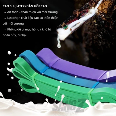 Dây Kháng Lực Gym Yoga Đúc Liền Latex Đàn Hồi Cao #44 - Phục Hồi Chức Năng 44kg