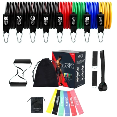 Dây kháng lực Hifit gym bộ ngũ sắc chính hãng - Đàn hồi tốt, chống đứt, tập body 10 Dây kháng lực Hifit gym bộ ngũ sắc chính hãng - Đàn hồi tốt, chống đứt, tập body 10