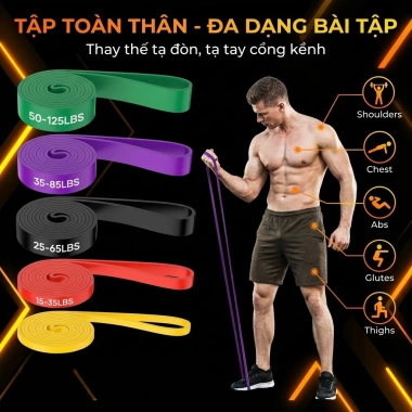 Dây Kháng Lực JYoohome - Dây Kéo Đàn Hồi Tập Tại Nhà, Tăng Cơ Giảm Mỡ, 26.000₫ 3 Dây Kháng Lực JYoohome - Dây Kéo Đàn Hồi Tập Tại Nhà, Tăng Cơ Giảm Mỡ, 26.000₫ 3
