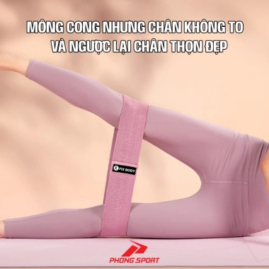 Dây kháng lực miniband Fixbody DKLT09U: Đàn hồi cao cấp, tập chân mông đùi cho nam nữ, giá ưu đãi 48 510₫