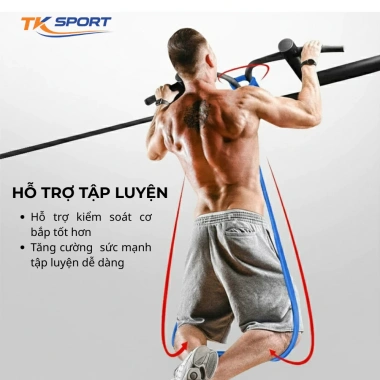 Dây kháng lực Powerband TK SPORT - Đàn hồi cao su tập tay chân ngực thân 27.283 VND