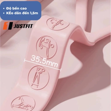 Dây kháng lực silicon JUSTFIT số 8 - Đàn hồi, tập yoga, vai lưng, gym tại nhà, giá 71.000đ