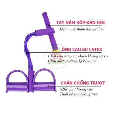 Dây kháng lực tập gym 4-6 ống Siêu Rẻ - Giảm mỡ bụng, tay, vai, lưng tại nhà, chỉ 39.000 VND