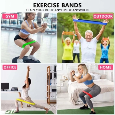 Dây Mini Band Kháng Lực 5 Cấp Độ: Tập Chân Mông Đùi, Cao Su Đàn Hồi Cao Cấp, Giá 57K 4