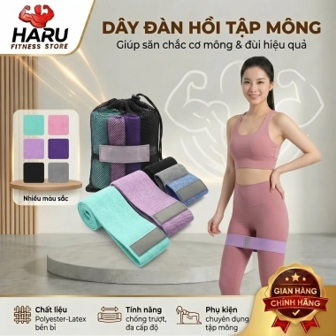 Dây Miniband Haru HR5 Kháng Lực Đàn Hồi Cao Su - Tập Mông Yoga Gym Tại Nhà