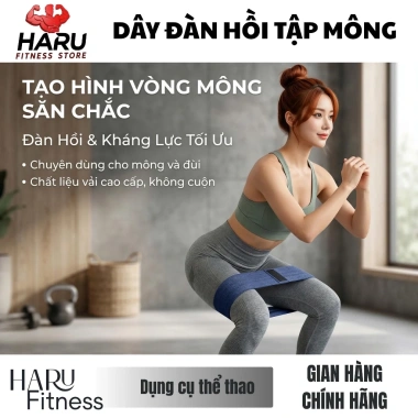 Dây Miniband Haru HR5 Kháng Lực Đàn Hồi Cao Su - Tập Mông Yoga Gym Tại Nhà