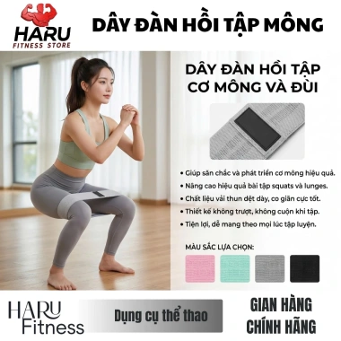 Dây Miniband Haru HR5 Kháng Lực Đàn Hồi Cao Su - Tập Mông Yoga Gym Tại Nhà