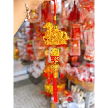 Dây Ngựa Túi Tiền Thỏi Vàng 15x40cm Trang Trí Tết Bính Ngọ 2.026 Giá 68.000đ