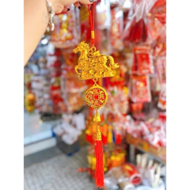 Dây Ngựa Túi Tiền Thỏi Vàng 15x40cm Trang Trí Tết Bính Ngọ 2.026 Giá 68.000đ