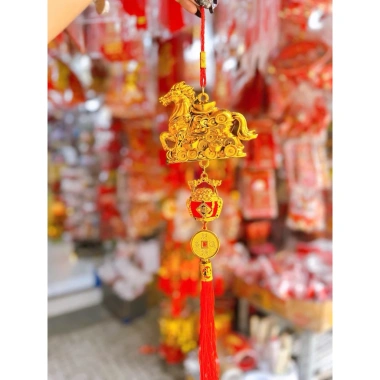 Dây Ngựa Túi Tiền Thỏi Vàng 15x40cm Trang Trí Tết Bính Ngọ 2.026 Giá 68.000đ
