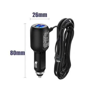 Dây nguồn cam hành trình xe hơi, cáp cắm 2 cổng sạc điện thoại, giá chỉ 35.000₫ 9 Dây nguồn cam hành trình xe hơi, cáp cắm 2 cổng sạc điện thoại, giá chỉ 35.000₫ 9