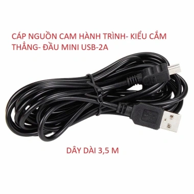 Dây nguồn cam hành trình xe hơi, cáp cắm 2 cổng sạc điện thoại, giá chỉ 35.000₫