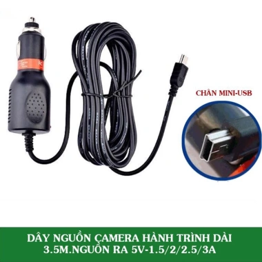 Dây Nguồn Camera Hành Trình 3.5m Đa Dòng 5V 1.5A-3A Giá Ưu Đãi 43.000 VND