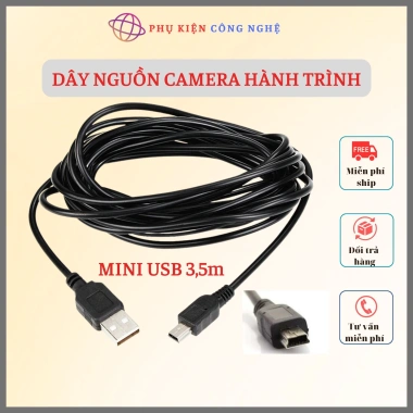 Dây nguồn Camera hành trình Micro USB 3,5m - Độ bền cao, giá chỉ 45.000₫