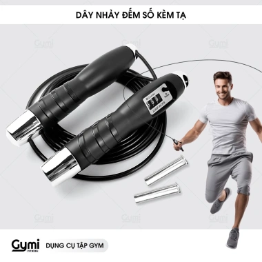 Dây nhảy thể lực đàn hồi kèm tạ, đếm số - Luyện tập thể dục, thể thao tiện lợi tại nhà, giá ưu đãi 65.000 VND Dây nhảy thể lực đàn hồi kèm tạ, đếm số - Luyện tập thể dục, thể thao tiện lợi tại nhà, giá ưu đãi 65.000 VND
