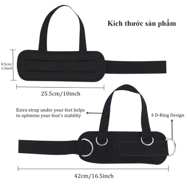 Dây quấn cổ chân móc cáp kickback - Dây kháng lực tập đùi, chân, chỉ 64.200 VND 7