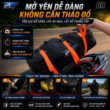 Dây Ràng Balo Phượt ZDK MK03 Đa Năng Buộc Đồ Xe Máy, Dây Poly Khóa Cài An Toàn, Dễ Dùng Cho Mọi Xe - Giá 49.900 VND 2