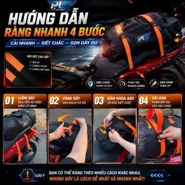 Dây Ràng Balo Phượt ZDK MK03 Đa Năng Buộc Đồ Xe Máy, Dây Poly Khóa Cài An Toàn, Dễ Dùng Cho Mọi Xe - Giá 49.900 VND 5