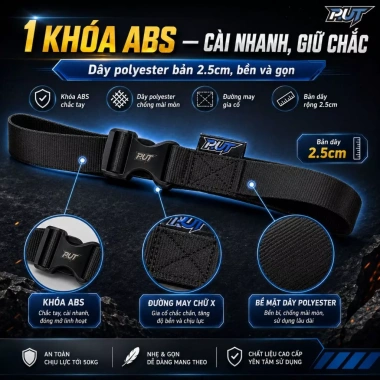 Dây Ràng Balo Phượt ZDK MK03 Đa Năng Buộc Đồ Xe Máy, Dây Poly Khóa Cài An Toàn, Dễ Dùng Cho Mọi Xe - Giá 49.900 VND 6