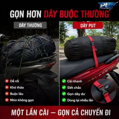 Dây Ràng Balo Phượt ZDK MK03 Đa Năng Buộc Đồ Xe Máy, Dây Poly Khóa Cài An Toàn, Dễ Dùng Cho Mọi Xe - Giá 49.900 VND 9