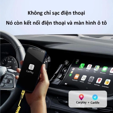 Dây sạc 4 trong 1 ô tô 1.5m, sạc nhanh PD 27W, C-C 65W, copy dữ liệu, giá 25.000₫ 2