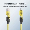 Dây sạc 4 trong 1 ô tô 1.5m, sạc nhanh PD 27W, C-C 65W, copy dữ liệu, giá 25.000₫ 6