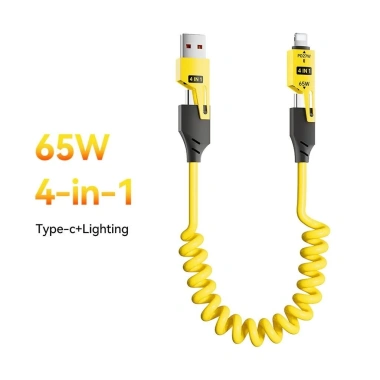 Dây sạc 4 trong 1 ô tô 1.5m, sạc nhanh PD 27W, C-C 65W, copy dữ liệu, giá 25.000₫ 10