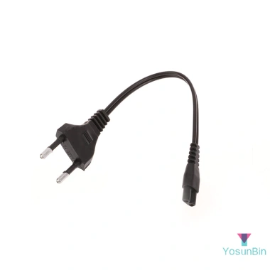 Dây sạc Đen EU 220V AC lỗ kép đa năng cho đèn pin Yosunbin 1.101/1.106/1.108 - Giá 28.200₫