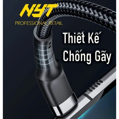 Dây Sạc Nhanh Type C 120W NYT N91 Kim Nhôm Cao Cấp - Tốc Độ PD Đỉnh, Giá 90K