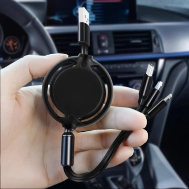 Dây sạc ô tô đính đá 3in1 siêu bền gọn nhẹ - Giá chỉ 120.000đ, ưu đãi giảm 28.800đ 4