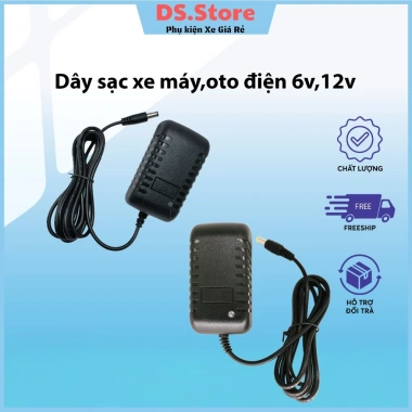 Dây sạc pin xe ô tô, xe điện trẻ em 6V-12V - Siêu bền, an toàn, giảm giá 20%