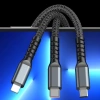 Dây sạc tự ngắt 3 trong 1 100W 6A - Micro USB, Type C, sạc nhanh, giá 20.500₫ 3